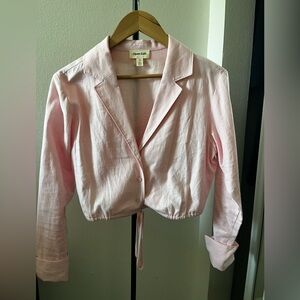 Open Edit Pink Cropped Blazer